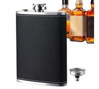 Fioles d'alcool - Fiole d'alcool de 8 oz Fiole d'alcool en acier inoxydable avec entonnoir | Flacon d'alcool portable résistant aux fuites avec paillettes pour whisky et vin