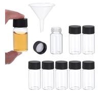 Fioles en Verre Borosilicate 20ml, Pack de 8 avec Bouchon à Vis et Entonnoir - Fioles Étanches pour Échantillons de Laboratoire et Usage Domestique(20ml)
