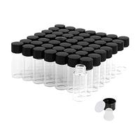 Fioles en verre de 4 ml avec bouchons à vis et bouchons en plastique, 1 Dram petites fioles d'échantillon de liquide transparentes, fioles anti-fuite, 50 pièces