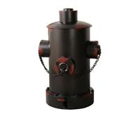 FIONEL Poubelles extérieures Poubelle à pédale en fer rétro, conteneur de déchets en forme de bouche d'incendie de Style industriel robuste pour Bar maison/café/magasin Grande capacité