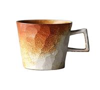 FIONEL Tasse à boisson 280 ml poterie grossière tasse à café tasse à café tasse rétro simple ménage section irrégulière processus de changement de four tasse à café faite à la main tasse à thé au lait