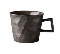 FIONEL Tasse à boisson Mug 280 ml poterie grossière tasse à café tasse rétro simple ménage section irrégulière processus de changement de four tasse à café faite à la main tasse à thé au lait (couleur