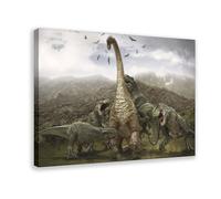 FIOPAHJ Poster sur toile Types de dinosaures - Décoration murale pour salon, chambre à coucher - 50 x 75 cm