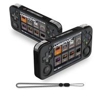 FIOPAZ Coque de protection en silicone pour rg35xx H, coque souple compatible avec Anbernic rg35xx H, accessoires de console de jeu portable rétro, étui en silicone avec cordon noir