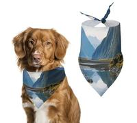 Fiordland National Park Bandanas pour chien pour nourrir et toiletter, bavoirs triangulaires lavables pour animaux domestiques pour chats et chiens