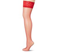 Fiore Bas Autofixant en Résille Rouge T2