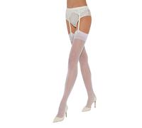 Fiore Bas extra-fin 20 deniers, disponibles en noir, blanc, beige foncé ou chair - Blanc - M