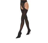Fiore Collants effet porte-jarretelles Diavola 60 deniers élégant opaque - Noir - M