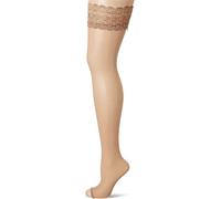 Fiore ELUXA/Golden Line Classic Bas autofixant, 20 DEN, Marron (Light Natural 086), Small Femme