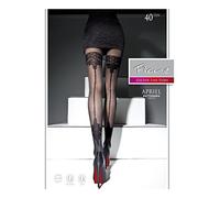 Fiore Feinstrumpfhose Apriel/Golden Line Classic Cuisses, 40 DEN, Noir (001), Taille S Femme