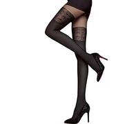 Fiore Feinstrumpfhose NOIRA/Golden Line Classic Cuisses, 60 DEN, Noir (001), Small Femme
