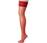Fiore Sexy Bas Autofixant avec Jarretière Rouge T4