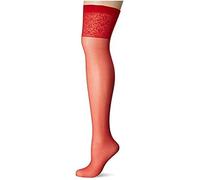 Fiore Vesper/Obsession Bas pour Porte-Jarretelles, 20 DEN, Rot (Red 024), Large Femme