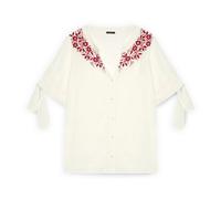 Fiorella Rubino - Blouse avec Broderie Florale - Femme - Blouses et Chemises - Blanc - Taille: 52 FR