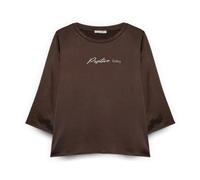Fiorella Rubino - Blouse Satinée Sensation Positive - Femme - Blouses et Chemises - Brun - Taille: 48 FR