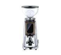 Fiorenzato Moulin à café AllGround - Chromé - Panneau de commande en bois de chêne - Pour un degré de mouture parfait pour les cafés expresso, moka et filtre