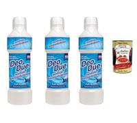 Fiori Azzurri Déodorant concentré Ammorbidente 3 x 1 l Adoucissant concentré Parfum intense longue durée 50 lavages par bouteille Soin textile moelleux + Polpa Italian Gourmet