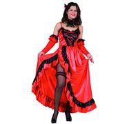 Fiori Paolo - 25892 - Costume, déguisement danseuse french cancan, taille S - Rouge et noir