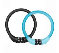 Fioria Bicycle Cable Locks Vélo Câble Antivol - Sécurité 4 Chiffres Passcode Réinitialisable - Combinaison Portable - Câble Antivol à Code d'accès Bike Locker pour Vélo l'extérieur (Noir et Bleu)