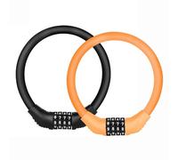 Fioria Bicycle Cable Locks Vélo Câble Antivol - Sécurité 4 Chiffres Passcode Réinitialisable - Combinaison Portable - Câble Antivol à Code d'accès Bike Locker pour Vélo l'extérieur (Noir et Orange)