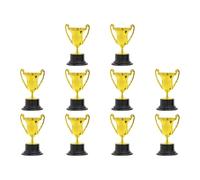 Fiorky 10 PCS Mini trophées en Vrac pour Les Enfants, Gold Prix de récompense en Plastique Gold Small Trophy Cups Golden Award Trophy Cup for Rewards Accesstes Sports Competitions for Forty
