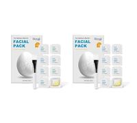 Fiorky 2 boîtes de masques hydratants pour le visage avec brosse, masque hydratant avec des ingrédients naturels, masque raffermissant pour raffermir et lifter, réduire le relâchement et la