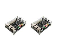 Fiorky 2 pièces 24 Broches Adaptateur d'alimentation Module de connecteur Bouton de Tension réglable Carte de Transfert de Puissance 6 Ports USB 2.0 Prend en Charge QC2.0 QC3.0