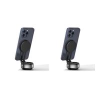 Fiorky 2 pièces Support de téléphone à Ventouse magnétique pour iPhne 16/15/14/13/12 Pro Max Plus Mini Support de téléphone Portable magnétique réglable à 360 ° Support de téléphone