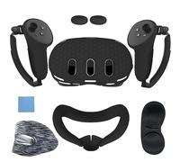 Fiorky 7 pièces Ensemble d'accessoires poignées de contrôleur Couverture de Visage Housse de Protection Lavable VR Coque Avant Protecteur poignées de Couverture Souple pour for Meta/Oculu Quest 3 3