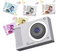Fiorky Appareil Photo numérique, Mini Appareil Photo numérique HD 48 MP, écran IPS HD 2,88 Pouces, Zoom numérique 4X, caméra vidéo 4K Anti-tremblement avec lumière d'appoint pour Enfants