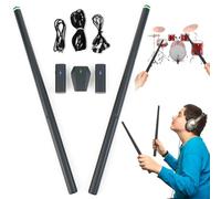 Fiorky Baguettes à air électroniques Baguettes électroniques professionnelles portables Ensemble de batterie virtuelle Instruments de musique pour débutants Enfants Adultes