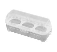 Fiorky Boîte de rangement d'œufs portable à 3 grilles, support de transport d'œufs, grilles transforentes, support d'œufs de cuisine, conteneur portable, organisateur de cuisine pour camping