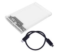 Fiorky Boîtier de Disque Dur SSD USB 3.1 (10 Gbps) Disque Dur Externe USB C Boîtier de Disque Dur Transparent Prise en Charge sans Outil Câble UASP Inclus pour Disque Dur SATA HDD SSD