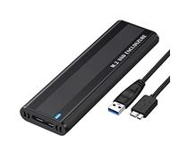 Fiorky Boîtier SSD M.2 Double Protocole 10Gbps Aluminium Noir pour M.2 NVMe et SATA SSD (2230/2242/2260/2280)