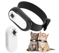 Fiorky Caméra pour Collier de Chien et Chat pour Animal de Compagnie, HD 1080p, sans Fil, Pas Besoin de WiFi, pour Chien, Chat, caméra de Nounou avec enregistrements vidéo pour Chats, Chiens