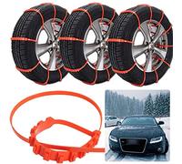 Fiorky Chaînes à neige universelles antidérapantes pour voiture - Traction d'urgence - Pour l'hiver, la neige, la pluie - Attaches de câble à double rainure