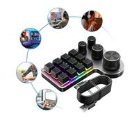 Fiorky Clavier de Jeu mécanique RVB USB Filaire/Compatible Bluetooth avec Interrupteur Rouge échangeable à Chaud 12 Touches 4 Boutons de Programmation Macro Clavier personnalisé Les Jeux