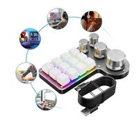 Fiorky Clavier de Jeu mécanique RVB USB Filaire/Compatible Bluetooth avec Interrupteur Rouge échangeable à Chaud 12 Touches 4 Boutons de Programmation Macro Clavier personnalisé Les Jeux