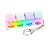 Fiorky Clavier Fidget Toys Fidget Toys Porte-clés 4 Touches Clavier Jouets de décompression avec lumière LED Clavier Fidget Toy DIY Bouton Soulagement du Stress pour Adulte pour soulager Le