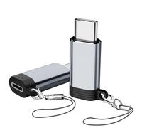 Fiorky Connecteur de Chargeur de Type C for iPhne 15/15 Pro/15 Pro Max/15 Plus Smsung prenant en Charge la Charge et Le Transfert de données Adaptateur 8 Broches Femelle vers USB C mâle Non