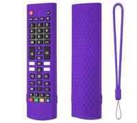 Fiorky Coque en Silicone pour télécommande LG TV AKB75095307 AKB76040302 avec lanière, Coque en Silicone, Housse de Protection antidérapante,Housse de télécommande de Remplacement,résistante