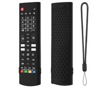 Fiorky Coque en Silicone pour télécommande LG TV AKB75095307 AKB76040302 avec lanière, Coque en Silicone, Housse de Protection antidérapante,Housse de télécommande de Remplacement,résistante