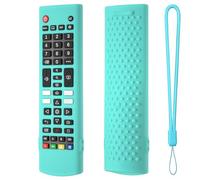 Fiorky Coque en Silicone pour télécommande LG TV AKB75095307 AKB76040302 avec lanière, Coque en Silicone, Housse de Protection antidérapante,Housse de télécommande de Remplacement,résistante