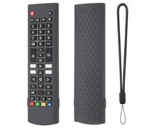 Fiorky Coque en Silicone pour télécommande LG TV AKB75095307 AKB76040302 avec lanière, Coque en Silicone, Housse de Protection antidérapante,Housse de télécommande de Remplacement,résistante