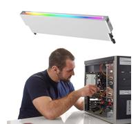Fiorky Dissipateur thermique RAM pour ordinateur de bureau 5 V 3 broches ARGB AURA Sync en alliage d'aluminium Dissipateur thermique universel DDR3 DDR4 DDR5 Refroidisseur pour ordinateur de