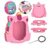 Fiorky Étui en Silicone, Housse de Protection Antichoc, Anti-Rayures, Manchon de Protection She-LL avec lanière de Doigt pour Tamagotchi Uni 2023 Virtual Pet M-AChine avec lanière pour