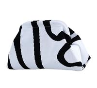 Fiorky Femmes Colorblock Dumpling Sac Contraste Couleur Tricot Dumpling Embrayage Femmes Tricoté Embrayage Bourse Contraste Couleur Petit Crochet Sac À Main Tricot Dumpling Embrayage Tissé