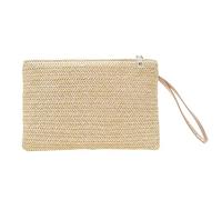 Fiorky Femmes Paille Pochette Bohème Été Sacs De Plage Mode Bohème Tissé Pochette Sac À Bandoulière Casual Dames Plage Été Couleur Unie Petits Sacs À Main Sac À Main