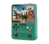 Fiorky Handheld Game X9 Console de Jeu Portable 2000 mAh/6000 mAh Écran IPS 3,5 Pouces Mini Machine de Jeu vidéo avec Carte 32 Go Double Joystick 3D 11 émulateurs pour PSP Cadeau Enfants