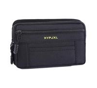 Fiorky Hommes Sac à Main pour Téléphone Portable Multi-Compartiments Support de Téléphone Portable Mini Pochette en Toile Randonnée Cyclisme Outils de (Noir)
